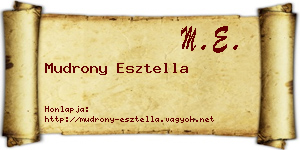 Mudrony Esztella névjegykártya